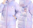 迪士尼女童羽絨服外套兒童連帽中長(cháng)款寶寶冰雪愛(ài)莎保暖加厚白鴨絨 QBX513360紫色 160適合155-165cm  曬單實(shí)拍圖