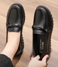 回力媽媽鞋老人春秋舒適5060歲中年女鞋軟底防滑皮鞋中老年0044黑色41 曬單實(shí)拍圖