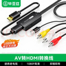 畢亞茲 AV轉HDMI高清轉換線(xiàn) 3RCA蓮花頭usb供電DVD機頂盒連接電視電腦顯示器投影儀音視頻線(xiàn) 黑色2米 曬單實(shí)拍圖