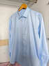 杉杉（FIRS） 【300支緞面純棉】高端DP免燙襯衫男款長(cháng)袖休閑商務(wù)輕奢襯衣 淺藍色【300支純棉+DP免燙】 40 （推薦68-74kg） 曬單實(shí)拍圖