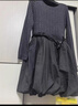 香影假兩件針織收腰連衣裙女2026春季新款學(xué)院風(fēng)絞花拼接花苞短裙 中灰 M 160/84A/95-110斤 曬單實(shí)拍圖