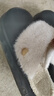 樸西冬季防水可拆卸棉拖鞋女士保暖室內厚底防滑可外穿 黑色 40-41 曬單實(shí)拍圖