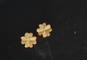 周六福足金999四葉草黃金耳釘女耳飾婦女節禮物計價(jià)AA096009一對約0.73g 曬單實(shí)拍圖