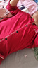 芬騰紅色睡衣秋冬情侶新款紅品結婚新婚純棉家居服男女大碼本命年套裝 曬單實(shí)拍圖