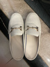 啄木鳥(niǎo)品牌斷碼平底鞋2025新款真皮包頭半拖鞋女外穿夏季涼拖懶人鞋子 米白色(半托) 37 曬單實(shí)拍圖