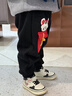 嘟嘟家兒童褲子加絨加厚過(guò)年冬裝男童紅色長(cháng)褲冬款女童休閑褲拜年服童裝 黑色 100 曬單實(shí)拍圖
