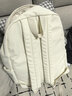 Lee學(xué)生雙肩包女新款韓版休閑大容量初高中校園書(shū)包戶(hù)外旅行包男 奶油白 曬單實(shí)拍圖