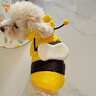 嬉皮狗（hipidog）寵物秋冬款衣服變身裝蜜蜂兩腳羽絨服小型犬保暖狗可牽引外出衣服 洛克黃 M （建議體重7-10斤） 曬單實(shí)拍圖