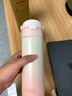 膳魔師316L不銹鋼吸管杯小學(xué)生幼兒園兒童水杯大容量保溫杯500ml  粉 曬單實(shí)拍圖