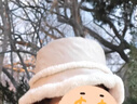 蕉內（Bananain）蕉內基礎302Go女士雙面絨感休閑圍巾 均碼 【帽子】牙白 曬單實(shí)拍圖
