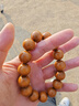 山中玉紫金鼠手串三眼菩提子實(shí)心正圓光珠盤(pán)文玩男女士佛珠中秋禮物15mm 曬單實(shí)拍圖
