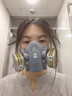 3M防毒面具7502噴漆口罩防塵PM2.5呼吸防護套裝硅膠材質(zhì)半面罩 ws 【小號防多種氣體七件套】7501+6006 曬單實(shí)拍圖