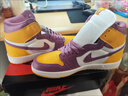 喬1 AJ1 High 高幫 白紫黃兄弟會(huì )復古運動(dòng)籃球鞋男女鞋555088-706 喬1 AJ1 High 高幫 白紫黃兄弟會(huì )555088-706 36 曬單實(shí)拍圖
