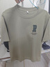 班尼路S&K系列涼感冰絲棉短袖t恤男夏季字母印花速干寬松圓領(lǐng)運動(dòng)體恤 灰綠 XL 建議141-160斤 曬單實(shí)拍圖