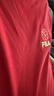 FILA 斐樂(lè )官方情侶針織短袖衫2026春季新款時(shí)尚休閑純棉海棠花T恤 水華朱-RD XL 180/100A/XL 曬單實(shí)拍圖