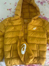 亞瑟士亞瑟士童裝冬季中大兒童保暖連帽輕薄羽絨服【贈收納袋】 753黃色 140 cm 曬單實(shí)拍圖