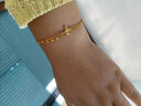 中國黃金（CHINA GOLD）雙層蝴蝶黃金手鏈女999足金手鏈婦女節38女神節禮物送女友老婆 足金手鏈約2.1g【玫瑰禮盒】 曬單實(shí)拍圖