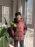 唐致中老年羽絨服女短款新中式媽媽冬季外套60歲老人奶奶太太加厚冬裝 【新國標90絨】安可拉紅 3XL 【建議121-135斤】送運費險 曬單實(shí)拍圖