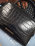 CHARLES&KEITH鱷魚(yú)紋凱莉包手提斜挎婚包包女包生日女神節禮物CK2-50270880-1 Black黑色 S 曬單實(shí)拍圖
