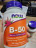諾奧（NOW）維生素復合膠囊B50含煙酸 11種高能復合物維B 100粒美國進(jìn)口 曬單實(shí)拍圖