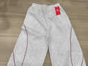 巴布豆（BOBDOG）女童褲子春新款兒童休閑褲洋氣女孩運動(dòng)輕跑褲闊腿薄款 白花灰150 曬單實(shí)拍圖