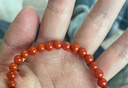 石玥珠寶精品5.5-6mm涼山南紅瑪瑙手串本命年轉運珠手鏈男女士款禮物 曬單實(shí)拍圖