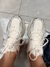 特步王鶴棣同款巴斯克2代老爹鞋休閑鞋男鞋情侶厚底復古緩震運動(dòng)鞋女 銀色/帆白【女款】 36 腳長(cháng)22.5cm( 新法碼37) 曬單實(shí)拍圖