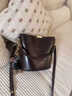 YUYULA牛皮包包女包斜挎水桶包通勤輕奢單肩包生日三八38女神節禮物 曬單實(shí)拍圖