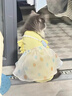 阿莫爾貓咪衣服夏季連衣裙甜美可愛(ài)布偶透氣薄款狗狗冰絲公主裙春季新款 黃色愛(ài)心泡泡裙 M（建議5-8斤 參考胸圍背長(cháng)） 曬單實(shí)拍圖