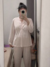 春秋季純棉月子服拆卸帶胸墊產(chǎn)后可哺乳孕婦睡衣套裝可調節褲腰 【長(cháng)袖+長(cháng)褲+胸墊】淺粉色哺乳套裝 XL (建議【120斤-140斤】) 曬單實(shí)拍圖
