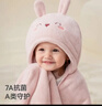 貝肽斯兒童浴巾軟新生嬰兒全棉帶帽斗篷可穿寶寶速干a類(lèi)洗澡巾 小兔溫蒂【7A抗菌 不易掉毛不起球】雙面珊瑚絨 125x70 曬單實(shí)拍圖