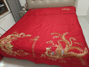 水星家紡結婚床上四件套全棉100%紅色婚慶床單被套新婚禮物龍鳳刺繡1.8m床 曬單實(shí)拍圖