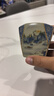 仿宋汝窯金雞報曉八方杯單杯中式復古陶瓷茶杯高檔主人杯品茗杯子 纏枝蓮-山水人家 【八方杯-160ml】 曬單實(shí)拍圖