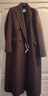 紅袖高端雙面呢大衣2025冬季新款女裝【人生大衣】雙排扣正肩毛呢外套 松果棕043 L 曬單實(shí)拍圖