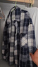 唐獅（TonLion）2025秋男口袋圖案長(cháng)袖格子襯衫 曬單實(shí)拍圖