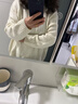 衣香麗影半高領(lǐng)絞花毛衣女春秋設計感小眾羊毛上衣 本白 M 曬單實(shí)拍圖