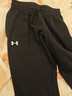 安德瑪（Under Armour）Rival男子運動(dòng)休閑保暖抓絨束腳長(cháng)褲1379774 黑色001 M 曬單實(shí)拍圖
