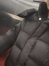 紅袖（hopeshow）高端保暖羽絨服2025冬季新款女裝「PengPeng」絨90白鵝絨連帽外套 黑3050 L 曬單實(shí)拍圖