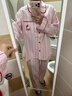 野獸派家居（tbh）三麗鷗Hello Kitty天絲棉家居服套裝四季可外穿條紋軟棉棉睡衣女 天絲棉長(cháng)款家居服套裝 粉紅條紋 M 曬單實(shí)拍圖