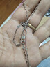 正品pt950鉑金項鏈女款素鏈白金百搭可調節鎖骨鏈不褪色送女友禮 彈簧扣花片鏈+證書(shū)+專(zhuān)柜禮盒 項鏈長(cháng)度:50cm 曬單實(shí)拍圖