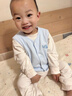丸圖 ONETU兒童背心新生兒馬甲春款嬰兒衣服兩面穿保暖護肚上衣藍小象90 曬單實(shí)拍圖
