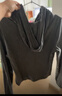 班尼路（Baleno）V領(lǐng)連帽打底衫女秋冬2025年新款磨毛薄絨保暖高彈修身長(cháng)袖T恤上衣 曬單實(shí)拍圖