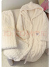 古今（GUJIN）珊瑚絨睡衣女秋冬睡袍家居服浴袍連帽防風(fēng)保暖可外穿睡褲套裝XL 曬單實(shí)拍圖