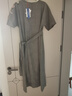 SE.PSTP禪意質(zhì)樸文藝刺繡亞麻連衣裙女夏季中式國風(fēng)氣質(zhì)顯瘦棉麻直筒長(cháng)裙 草灰色 2XL 【145-160斤】 曬單實(shí)拍圖