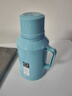 新款馬卡龍熱水瓶車(chē)載暖壺小型保溫瓶客廳家用宿舍帶蓋暖水瓶茶瓶 藍色 1.6L 曬單實(shí)拍圖