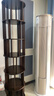 家逸全實(shí)木旋轉書(shū)架360度書(shū)柜客廳轉角書(shū)架立式落地一體靠墻置物架 曬單實(shí)拍圖