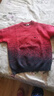 左西男童紅色毛衣針織衫秋冬款2025新款男孩本命年冬裝 黑紅漸變 140 曬單實(shí)拍圖