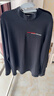安踏（ANTA）CHN系列丨國家隊同款空氣麥芬長(cháng)袖T恤男半拉鏈加絨上衣152547401 基礎黑-3 XL (男180) 曬單實(shí)拍圖