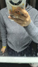 香影灰色休閑針織衫女2025冬季新款連帽雙頭拉鏈純羊毛設計感上衣 灰色 M 曬單實(shí)拍圖