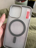 蘋(píng)果手機殼磁吸充電適用iPhone16promax15透明14大孔13防摔12簡(jiǎn)約11無(wú)線(xiàn)充電新款亞克力硅膠保護套 灰色【磁吸硬殼-軟邊框】 iPhone 13 Pro 曬單實(shí)拍圖